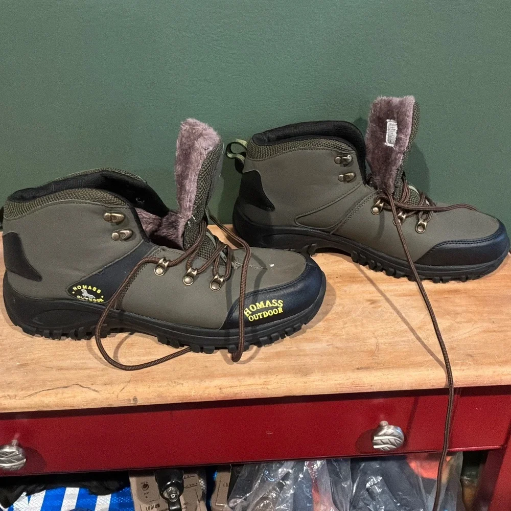 Men’s Boots with Fur Inside Homass Size 46 Work Boots